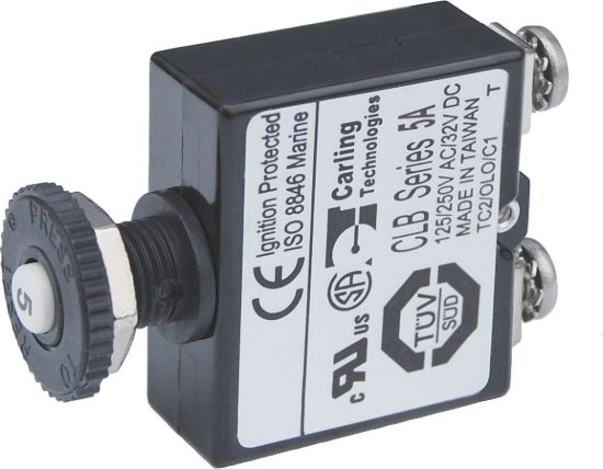 BLUE SEA CIRCUIT BREAKER PUSH BUTTON ST 5A - 2130BSS