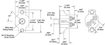 BLUE SEA CIRCUIT BREAKER PUSH BUTTON MD 40A - 2141BSS