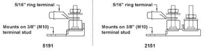 BLUE SEA FUSE BLOCK TERMINAL 30-300A DUAL - 2151BSS