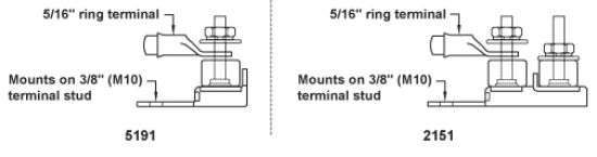 BLUE SEA FUSE BLOCK TERMINAL 30-300A DUAL - 2151BSS