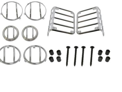 BLK MOUNTAIN JK POLISHED SS EURO GUARD SET - 138914SS