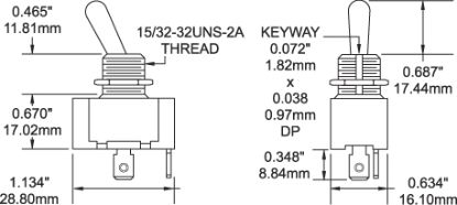 BLUE SEA SWITCH WD TOGGLESPST ON-O - 4150BSS