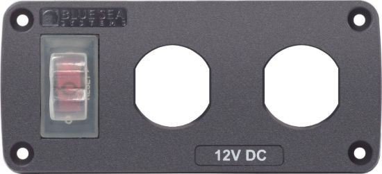 BLUE SEA PANEL ACC H2O 2 SOCKET BLANK - 4364BSS