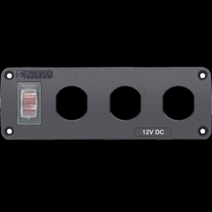 BLUE SEA PANEL ACC H2O 3 SOCKET BLANK - 4367