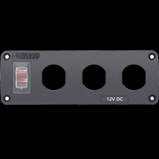 BLUE SEA PANEL ACC H2O 3 SOCKET BLANK - 4367