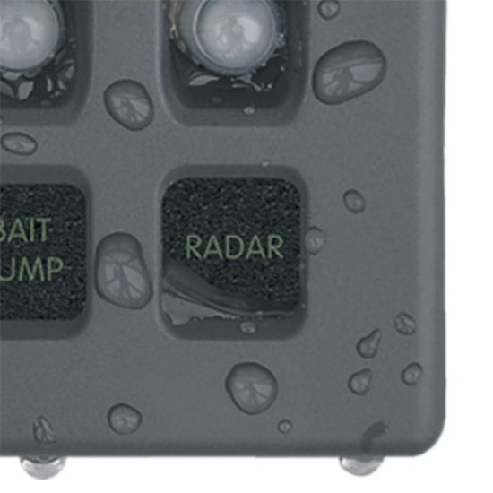 BLUE SEA PANEL WD 12VDC CLB 6POS GRAY - 4376BSS