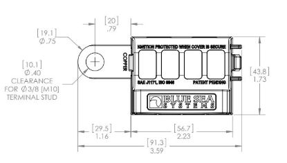 BLUE SEA FUSE BLOCK STBLADE 4CIRC - 5023BSS