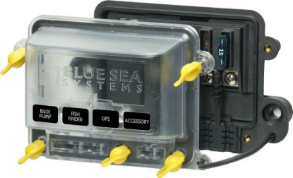 BLUE SEA FUSE BLOCK STBLADE H2O 4CIRC FUSE M - 5056100BSS