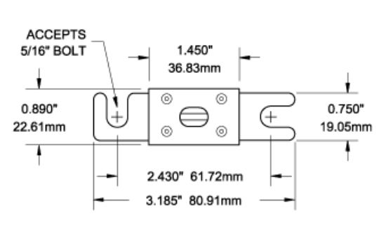 BLUE SEA FUSE ANL 350A - 5135BSS