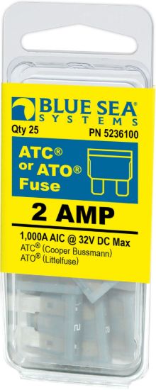 BLUE SEA FUSE ATO/ATC 2A PACK 25 - 5236100BSS