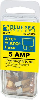 BLUE SEA FUSE ATO/ATC 5A PACK 25 - 5239100BSS
