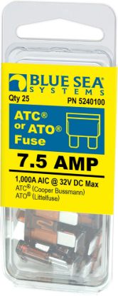 BLUE SEA FUSE ATO/ATC 7.5A PACK 25 - 5240100BSS