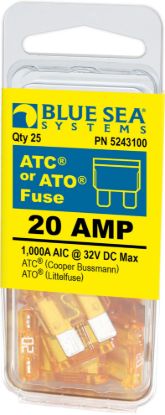 BLUE SEA FUSE ATO/ATC 20A PACK 25 - 5243100BSS