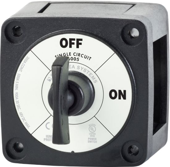 BLUE SEA SWITCH BATTERY M ON/OFF W/KEY BLK - 6005200BSS