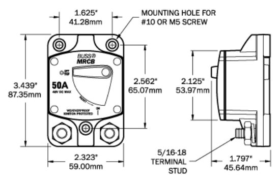 BLUE SEA CIRCUIT BREAKER 187 SFCMT 30A - 7136BSS