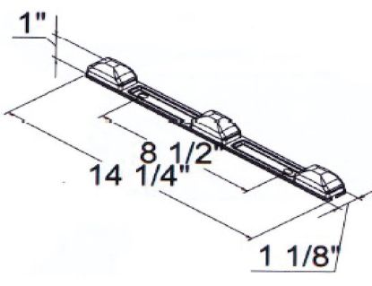 BUYERS PROD LIGHT ID MARKER 9 LED RED 14IN SST - 5621720