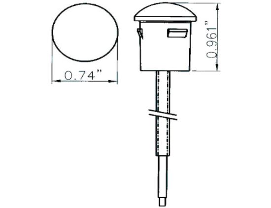 BUYERS PROD LIGHT .75IN RD MARKER 3 LED RED W/ - 5627514