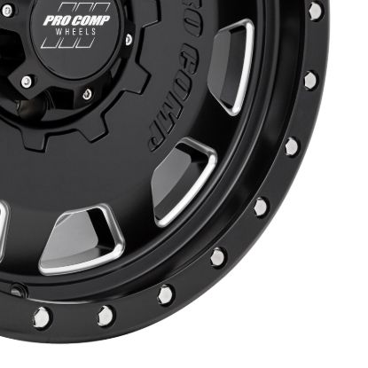 WHEEL PROS 17X965.5SATIN BLACK/MILLED2500LBS - 51607983