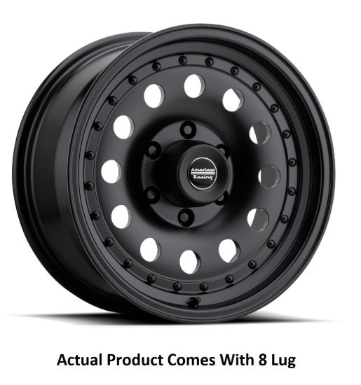 WHEEL PROS OUTLAW II 17X8 8X165.10 SATIN BLACK - AR627882B