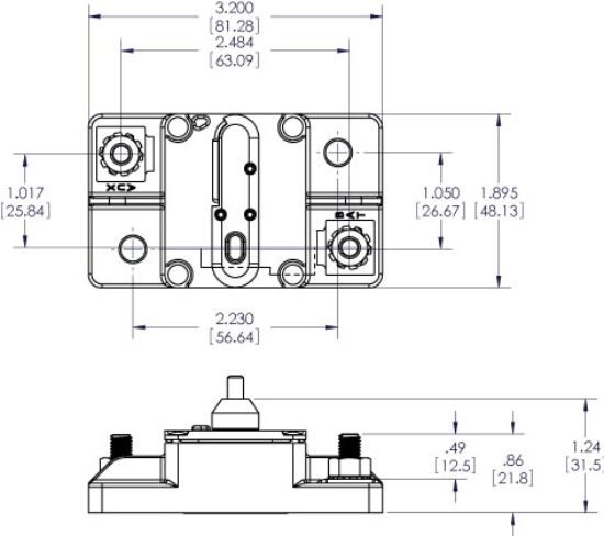 BLUE SEA CIRCUIT BREAKER  BUS 285 - 7183BSS