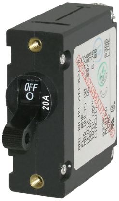 BLUE SEA CIRCUIT BREAKER AA1TOGGLE 20A BLK - 7212BSS