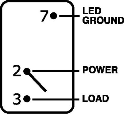 BLUE SEA SWITCH CONTURA2 SPDT (ON)-OFF-ON BL - 7943BSS