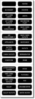 BLUE SEA LABEL KIT AC PANEL BASIC - 8031BSS