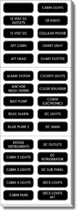 BLUE SEA LABEL KIT DC PANEL EXTENDED - 8039BSS