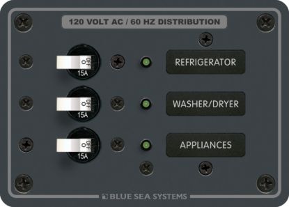 BLUE SEA PANEL 120VAC 3POS - 8058BSS