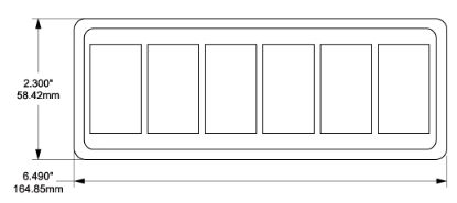 BLUE SEA CONTURA MOUNTING PANEL 6POS - 8260BSS