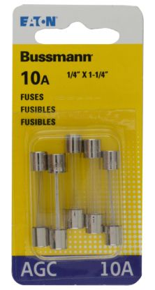 BUSSMANN 5PK BP/AGC10 FUSES - BPAGC10RP