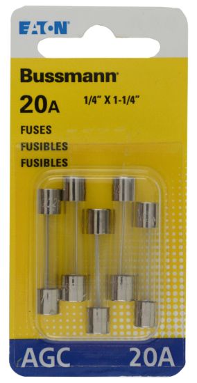 BUSSMANN 5PK BP/AGC20 FUSES - BPAGC20RP