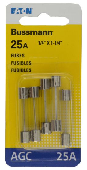 BUSSMANN 5PK BP/AGC25 FUSES - BPAGC25RP