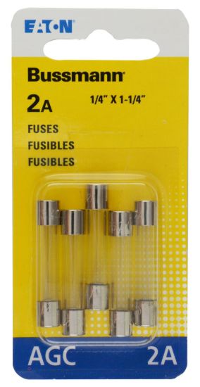 BUSSMANN 5PK BP/AGC2 FUSES - BPAGC2RP