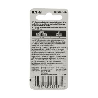 BUSSMANN 2PK BP/ATC30 EASY ID FUSE - BPATC30ID