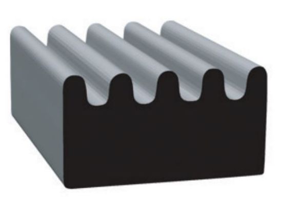 CLEAN SEAL .375 X .625 X 50' RIBBED EPDM - 103H250