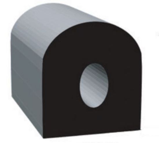 CLEAN SEAL .5 X .5 'D' EPDM  BLK 50' - 104H350
