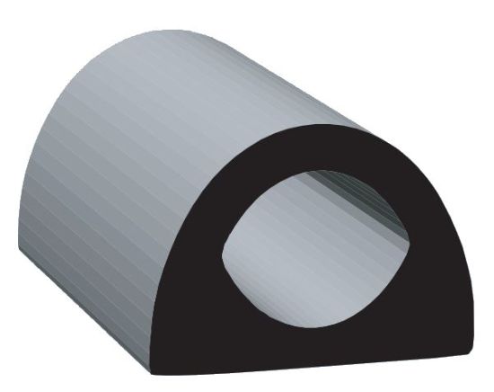 CLEAN SEAL .360 X .5 'D' EPDM W/H2  BLK - 108H250