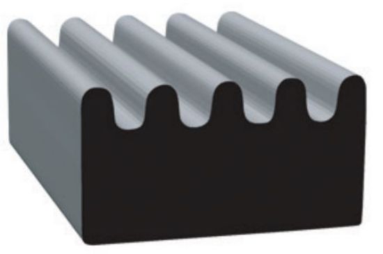 CLEAN SEAL .312 X .500 RIBBED  EPDM - 2897H250