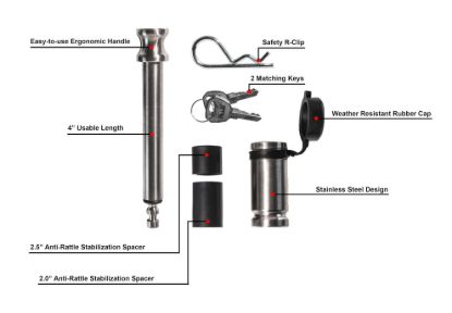 BULLETPROOF SET OF (3) 5/8' LOCKING PIN - BPLP3