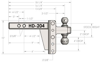 BULLETPROOF 2.0' HEAVY DUTY 4' DROP/RISE - HD204