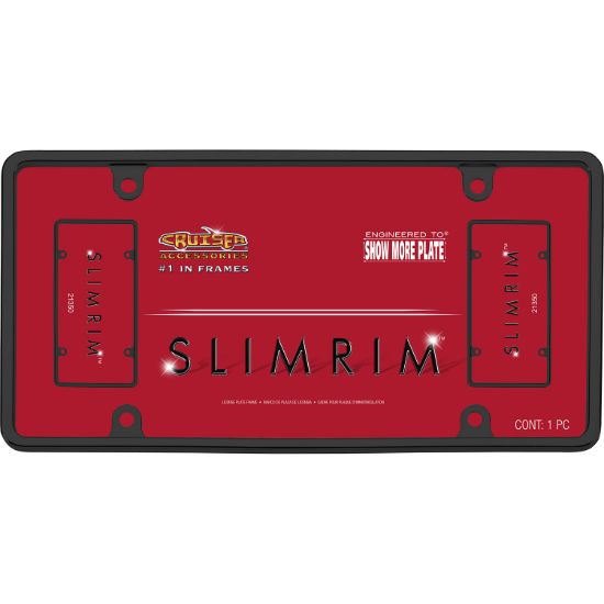 CRUISER SLIM RIM BLACK LIC FRAME - 21350