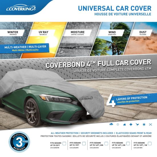 COVERKING UNIVERSAL COVER FITS SEDANS UP TO 1 - UVCCAR3N98