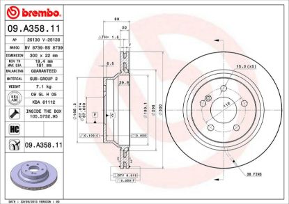 BREMBO DISC BRAKE ROTOR - 09A35811