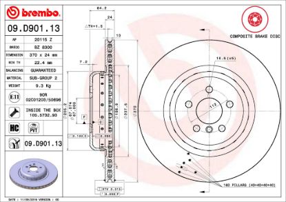 BREMBO DISC BRAKE ROTOR - 09D90113