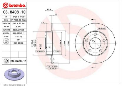BREMBO DISC BRAKE ROTOR - 8840811