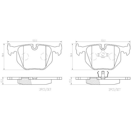 BREMBO DISC BRAKE PAD SET - P06016N