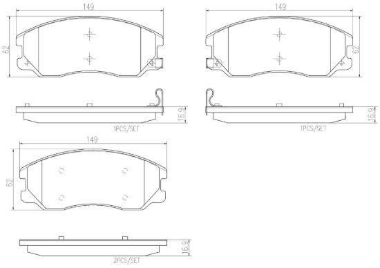 BREMBO DISC BRAKE PAD SET - P10003N