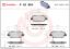 BREMBO DISCBRAKEPADSET LOWMETAL - P30054