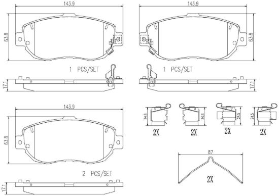 BREMBO DISC BRAKE PAD SET - P83037N